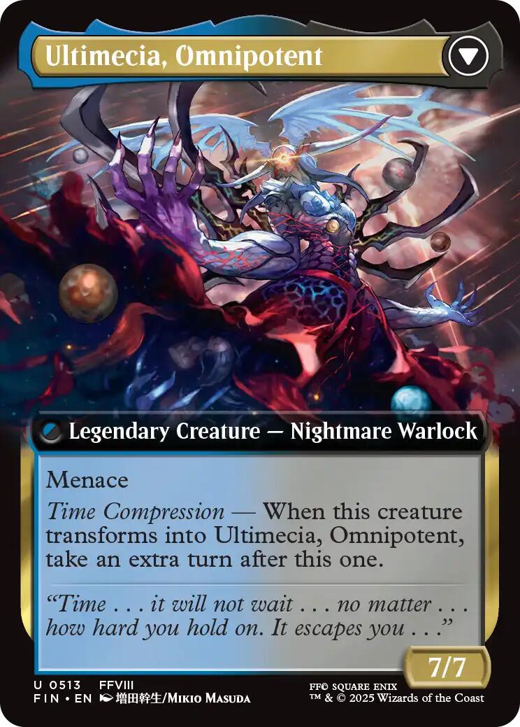 Ultimecia, Time Sorceress // Ultimecia, Omnipotent (Extended Art) [FINAL FANTASY] MTG Single Magic: The Gathering | Red Claw Gaming