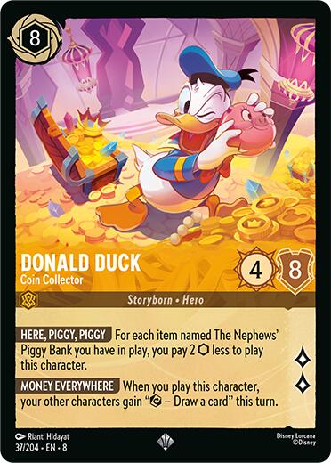 Donald Duck - Coin Collector (37/204) [Reign of Jafar] Lorcana Single Disney | Red Claw Gaming