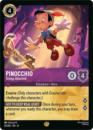 Pinocchio - Strings Attached (61/204) [Reign of Jafar] Lorcana Single Disney | Red Claw Gaming