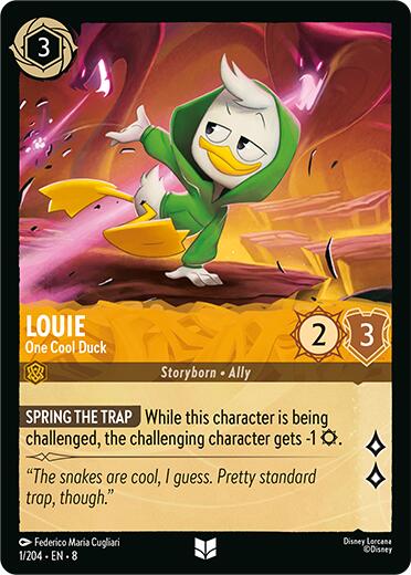 Louie - One Cool Duck (1/204) [Reign of Jafar] Lorcana Single Disney | Red Claw Gaming