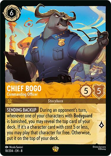 Chief Bogo - Commanding Officer (18/204) [Reign of Jafar] Lorcana Single Disney | Red Claw Gaming