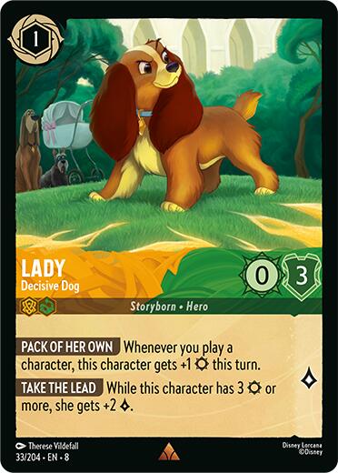 Lady - Decisive Dog (33/204) [Reign of Jafar] Lorcana Single Disney | Red Claw Gaming