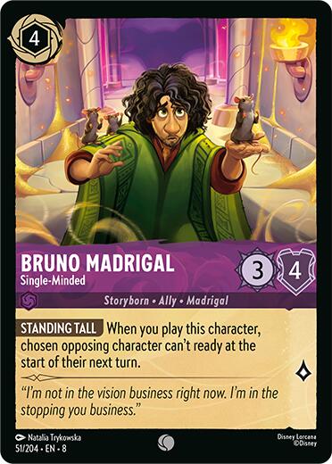 Bruno Madrigal - Single-Minded (51/204) [Reign of Jafar] Lorcana Single Disney | Red Claw Gaming