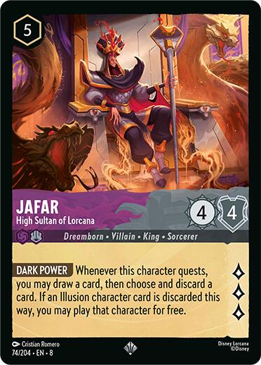 Jafar - High Sultan of Lorcana (74/204) [Reign of Jafar] Lorcana Single Disney | Red Claw Gaming