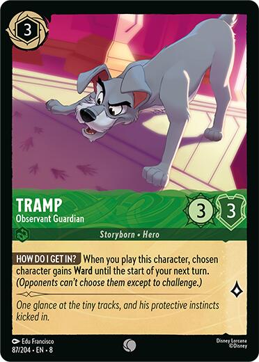 Tramp -Observant Guardian (87/204) [Reign of Jafar] Lorcana Single Disney | Red Claw Gaming