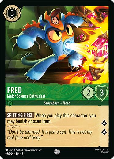 Fred - Major Science Enthusiast (92/204) [Reign of Jafar] Lorcana Single Disney | Red Claw Gaming