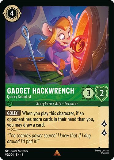 Gadget Hackwrench - Quirky Scientist (99/204) [Reign of Jafar] Lorcana Single Disney | Red Claw Gaming