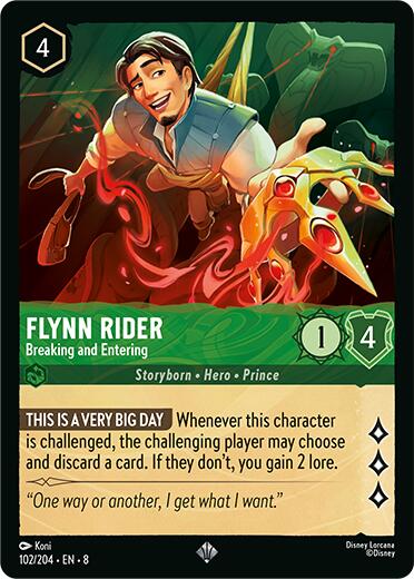 Flynn Rider - Breaking and Entering (102/204) [Reign of Jafar] Lorcana Single Disney | Red Claw Gaming