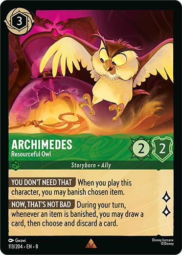 Archimedes - Resourceful Owl (113/204) [Reign of Jafar] Lorcana Single Disney | Red Claw Gaming