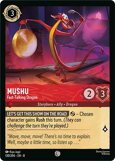 Mushu - Fast-Talking Dragon (130/204) [Reign of Jafar] Lorcana Single Disney | Red Claw Gaming
