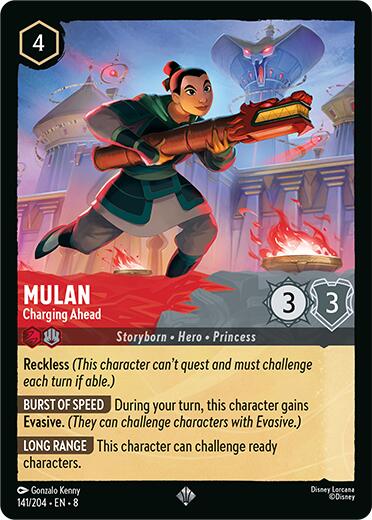 Mulan - Charging Ahead (141/204) [Reign of Jafar] Lorcana Single Disney | Red Claw Gaming