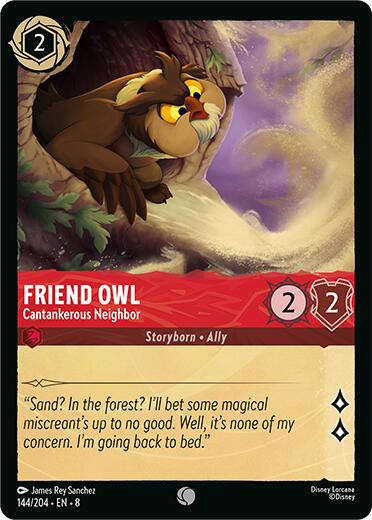 Friend Owl - Cantankerous Neighbor (144/204) [Reign of Jafar] Lorcana Single Disney | Red Claw Gaming