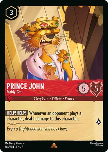 Prince John - Fraidy-Cat (146/204) [Reign of Jafar] Lorcana Single Disney | Red Claw Gaming