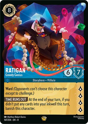 Ratigan - Greedy Genius (167/204) [Reign of Jafar] Lorcana Single Disney | Red Claw Gaming