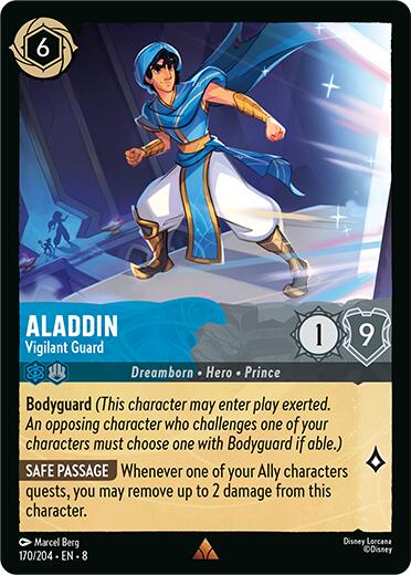 Aladdin - Vigilant Guard (170/204) [Reign of Jafar] Lorcana Single Disney | Red Claw Gaming