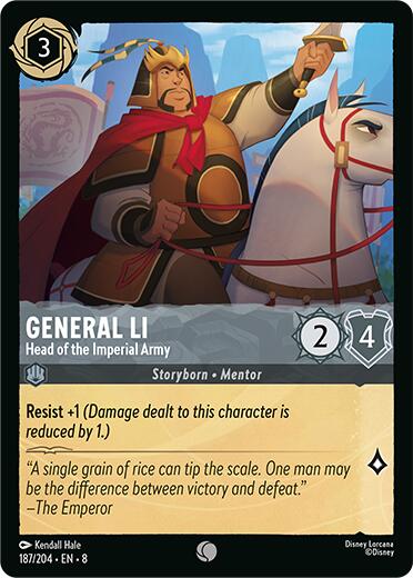 General Li - Head of the Imperial Army (187/204) [Reign of Jafar] Lorcana Single Disney | Red Claw Gaming