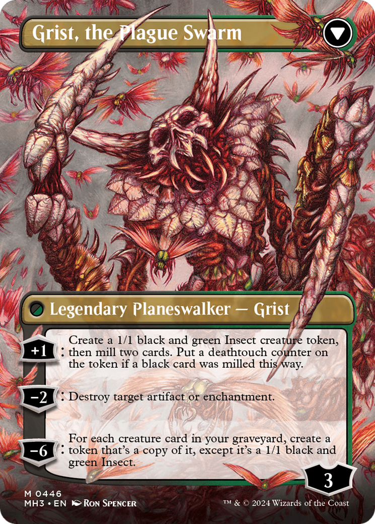 Grist, Voracious Larva // Grist, the Plague Swarm (Borderless) [Modern Horizons 3] MTG Single Magic: The Gathering    | Red Claw Gaming