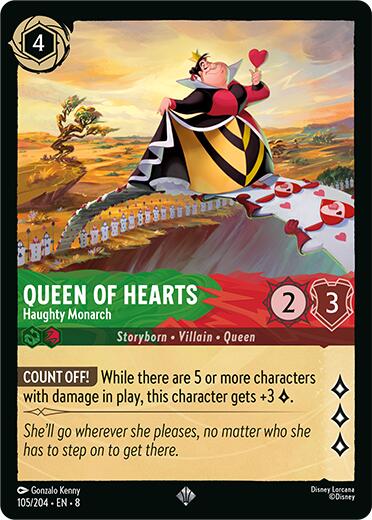 Queen of Hearts - Haughty Monarch (105/204) [Reign of Jafar] Lorcana Single Disney | Red Claw Gaming