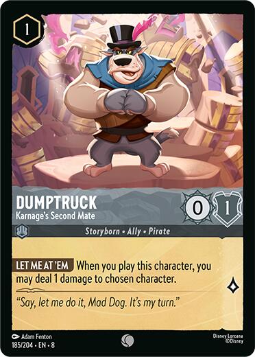 Dumptruck - Karage's Second Mate (185/204) [Reign of Jafar] Lorcana Single Disney | Red Claw Gaming