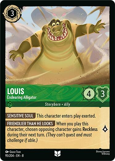Louis - Endearing Alligator (95/204) [Reign of Jafar] Lorcana Single Disney | Red Claw Gaming