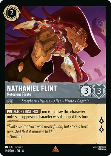 Nathaniel Flint - Notorious Pirate (196/204) [Reign of Jafar] Lorcana Single Disney | Red Claw Gaming