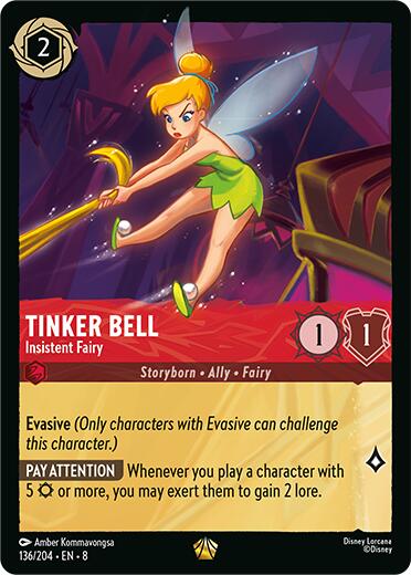Tinker Bell - Insistent Fairy (136/204) [Reign of Jafar] Lorcana Single Disney | Red Claw Gaming