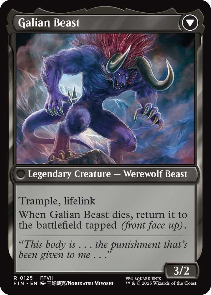 Vincent Valentine // Galian Beast [FINAL FANTASY] MTG Single Magic: The Gathering | Red Claw Gaming