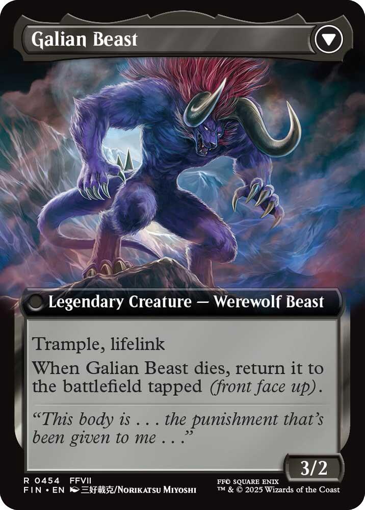 Vincent Valentine // Galian Beast (Extended Art) [FINAL FANTASY] MTG Single Magic: The Gathering | Red Claw Gaming