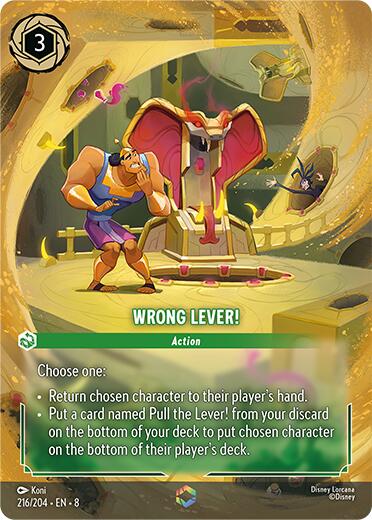 Wrong Lever! (Enchanted) (216/204) [Reign of Jafar] Lorcana Single Disney | Red Claw Gaming
