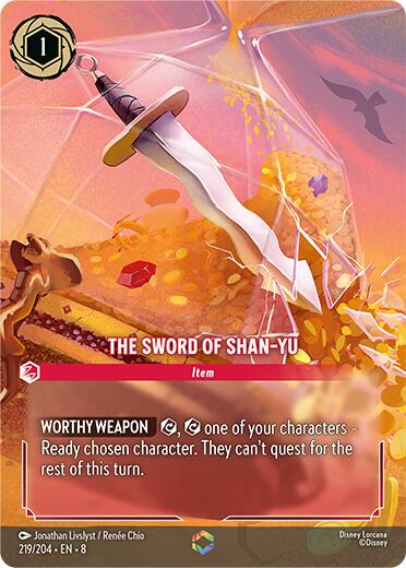 The Sword of Shan Yu (Enchanted) (219/204) [Reign of Jafar] Lorcana Single Disney | Red Claw Gaming