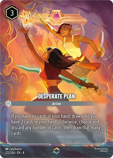 Desperate Plan (Enchanted) (222/204) [Reign of Jafar] Lorcana Single Disney | Red Claw Gaming