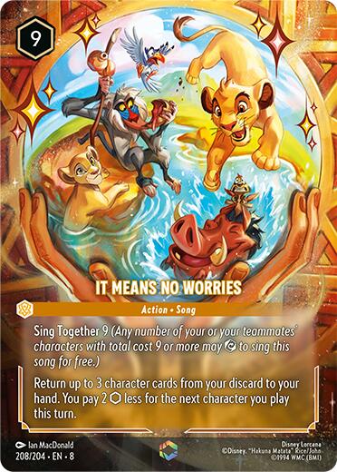 It Means No Worries (Enchanted) (208/204) [Reign of Jafar] Lorcana Single Disney | Red Claw Gaming