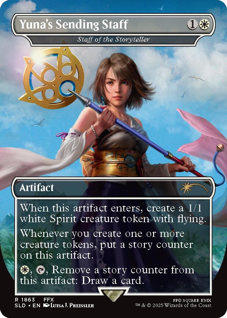 Yuna's Sending Staff - Staff of the Storyteller [Secret Lair Drop Series] MTG Single Magic: The Gathering | Red Claw Gaming