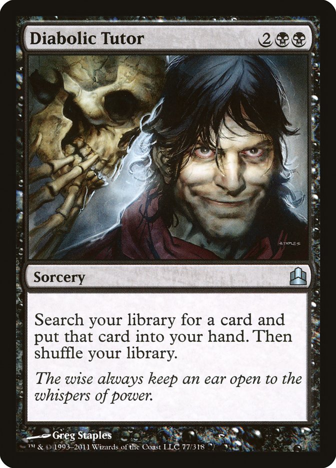 Diabolic Tutor [Commander 2011] MTG Single Magic: The Gathering | Red Claw Gaming