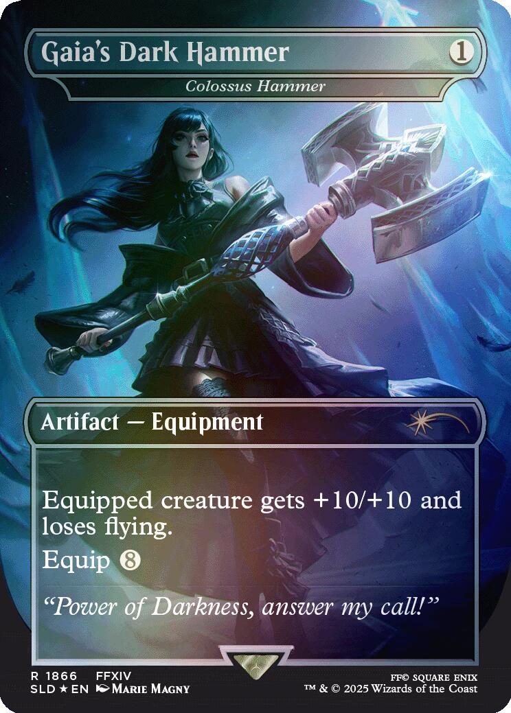 Gaia's Dark Hammer - Colossus Hammer (Rainbow Foil) [Secret Lair Drop Series] MTG Single Magic: The Gathering | Red Claw Gaming