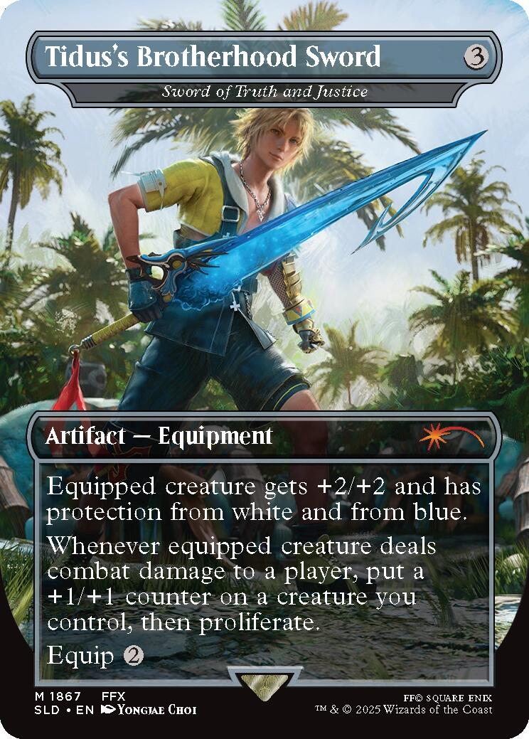 Tidus's Brotherhood Sword - Sword of Truth and Justice [Secret Lair Drop Series] MTG Single Magic: The Gathering | Red Claw Gaming