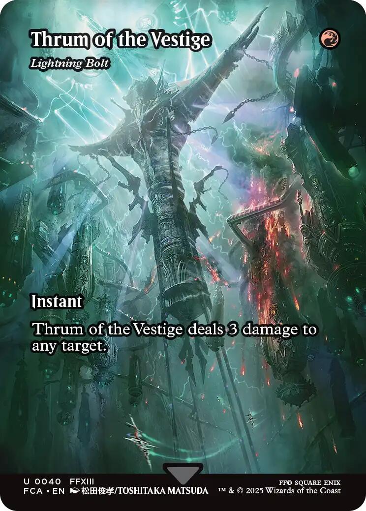 Thrum of the Vestige - Lightning Bolt (Showcase) [FINAL FANTASY : Through the Ages] MTG Single Magic: The Gathering | Red Claw Gaming