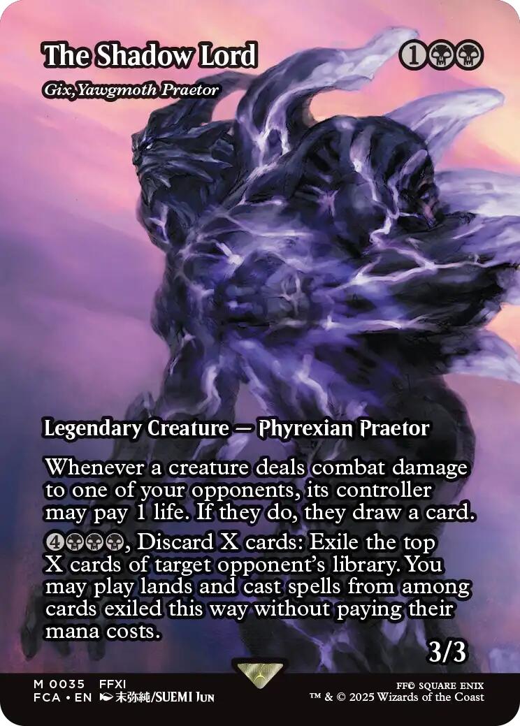 The Shadow Lord - Gix, Yawgmoth Praetor (Showcase) [FINAL FANTASY : Through the Ages] MTG Single Magic: The Gathering | Red Claw Gaming