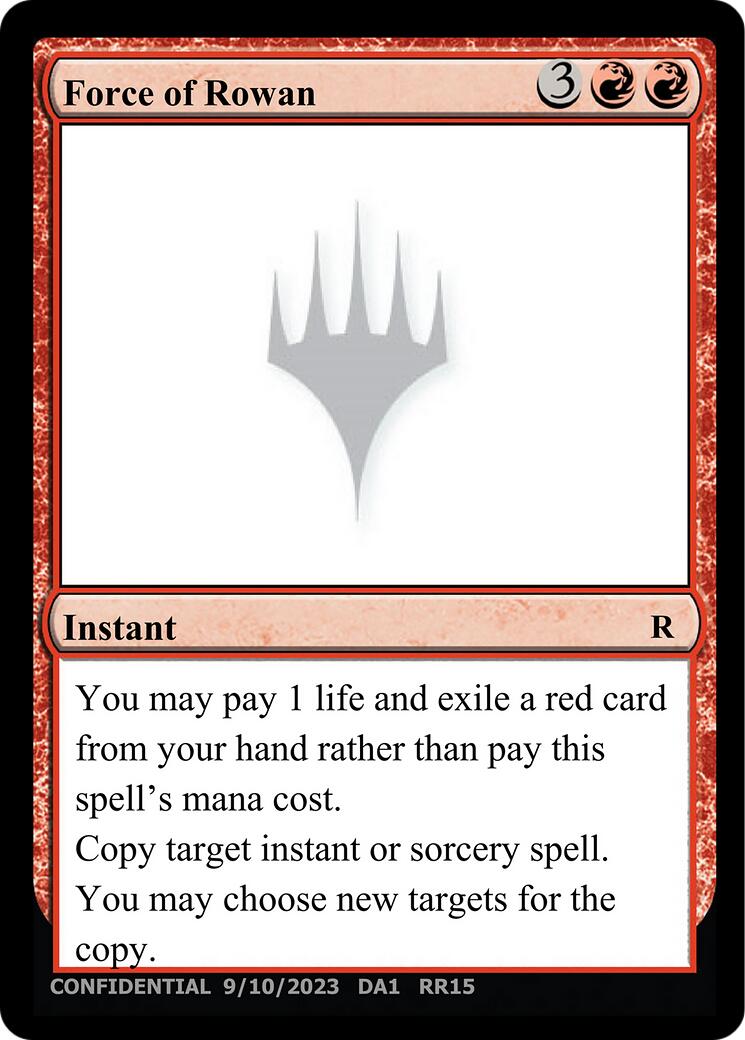 Force of Rowan [Unknown Event] MTG Single Magic: The Gathering | Red Claw Gaming