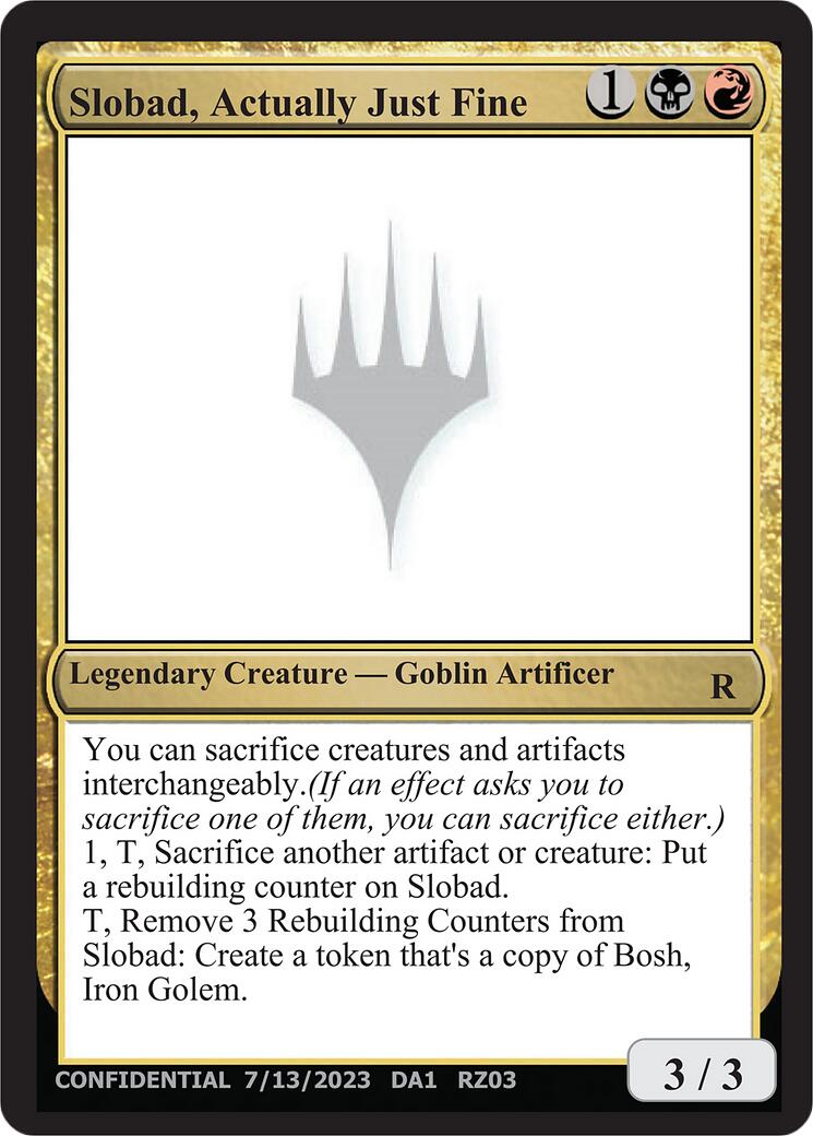 Slobad, Actually Just Fine [Mystery Booster] MTG Single Magic: The Gathering | Red Claw Gaming