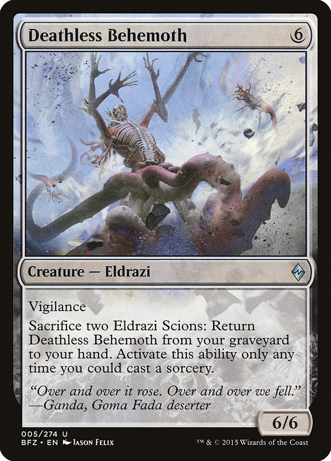 Deathless Behemoth [Battle for Zendikar] MTG Single Magic: The Gathering | Red Claw Gaming