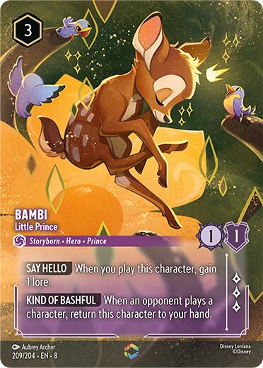 Bambi - Little Prince (Enchanted) (209/204) [Reign of Jafar] Lorcana Single Disney | Red Claw Gaming