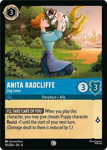 Anita Radcliffe - Dog Lover (155/204) [Reign of Jafar] Lorcana Single Disney | Red Claw Gaming