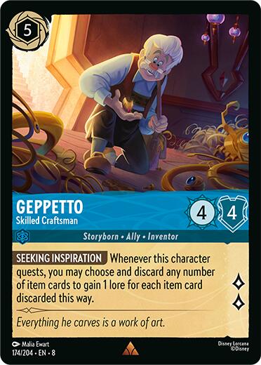 Geppetto – Skilled Craftsman (174/204) [Reign of Jafar] Lorcana Single Disney | Red Claw Gaming
