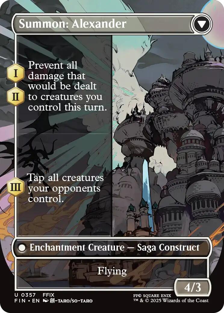 Crystal Fragments // Summon: Alexander (Borderless) [FINAL FANTASY] MTG Single Magic: The Gathering | Red Claw Gaming