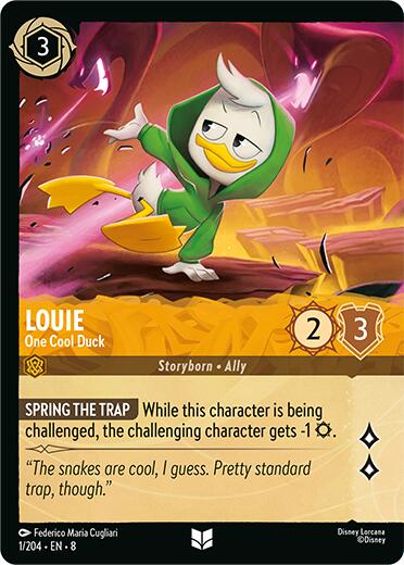 Louie - One Cool Duck (Cold Foil) (1/204) [Reign of Jafar] Lorcana Single Disney | Red Claw Gaming