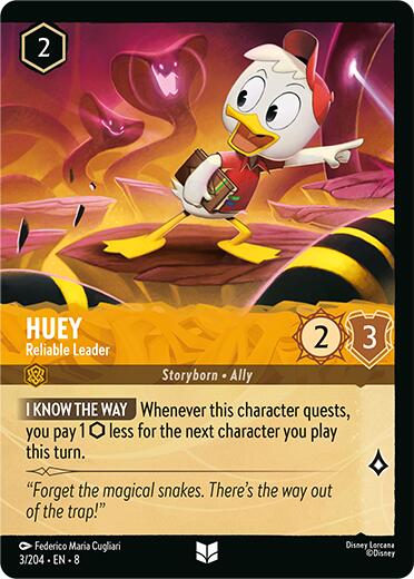 Huey - Reliable Leader (Cold Foil) (3/204) [Reign of Jafar] Lorcana Single Disney | Red Claw Gaming
