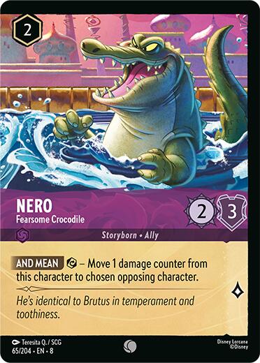 Nero - Fearsome Crocodile (Cold Foil) (65/204) [Reign of Jafar] Lorcana Single Disney | Red Claw Gaming