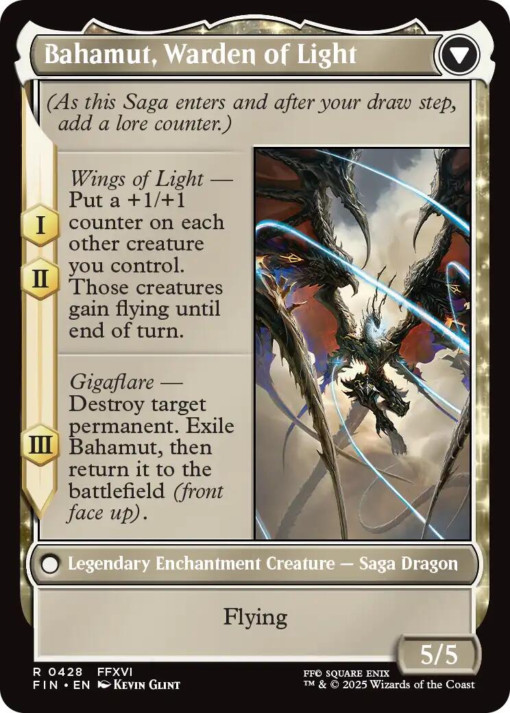 Dion, Bahamut's Dominant // Bahamut, Warden of Light (Extended Art) [FINAL FANTASY] MTG Single Magic: The Gathering | Red Claw Gaming