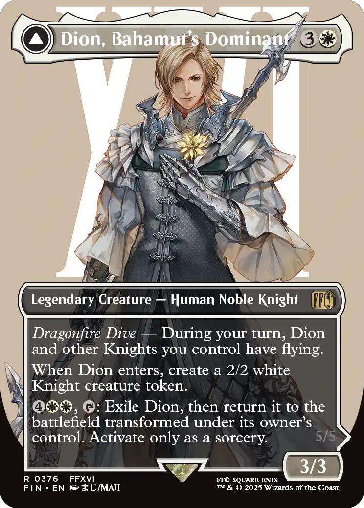 Dion, Bahamut's Dominant // Bahamut, Warden of Light (Borderless) [FINAL FANTASY] MTG Single Magic: The Gathering | Red Claw Gaming